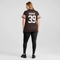 Maillot Nike Lucas Havrisik pour femme, marron, Cleveland Browns, Team Game