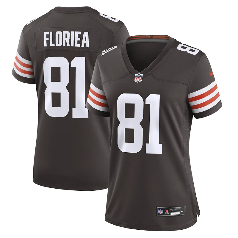 Women's Nike Luke Floriea  Brown Cleveland Browns Team Game Jersey
