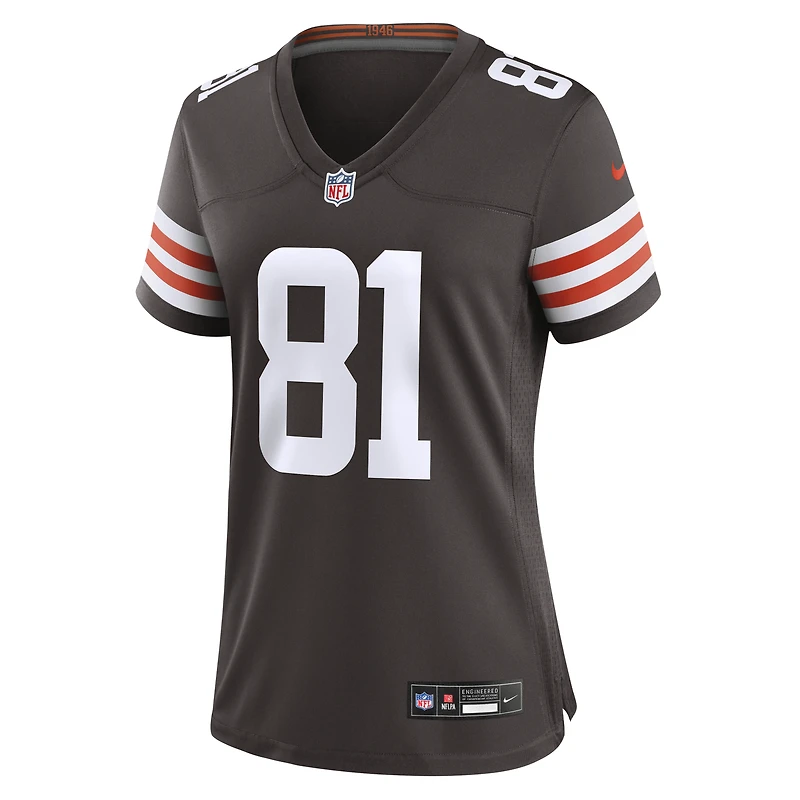 Women's Nike Luke Floriea  Brown Cleveland Browns Team Game Jersey