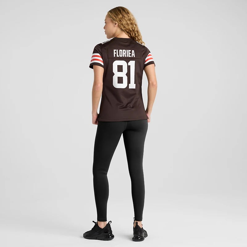 Maillot Nike Luke Floriea Brown pour femme, équipe des Cleveland Browns