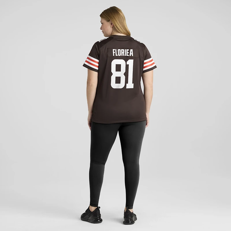 Women's Nike Luke Floriea  Brown Cleveland Browns Team Game Jersey