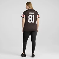 Women's Nike Luke Floriea  Brown Cleveland Browns Team Game Jersey