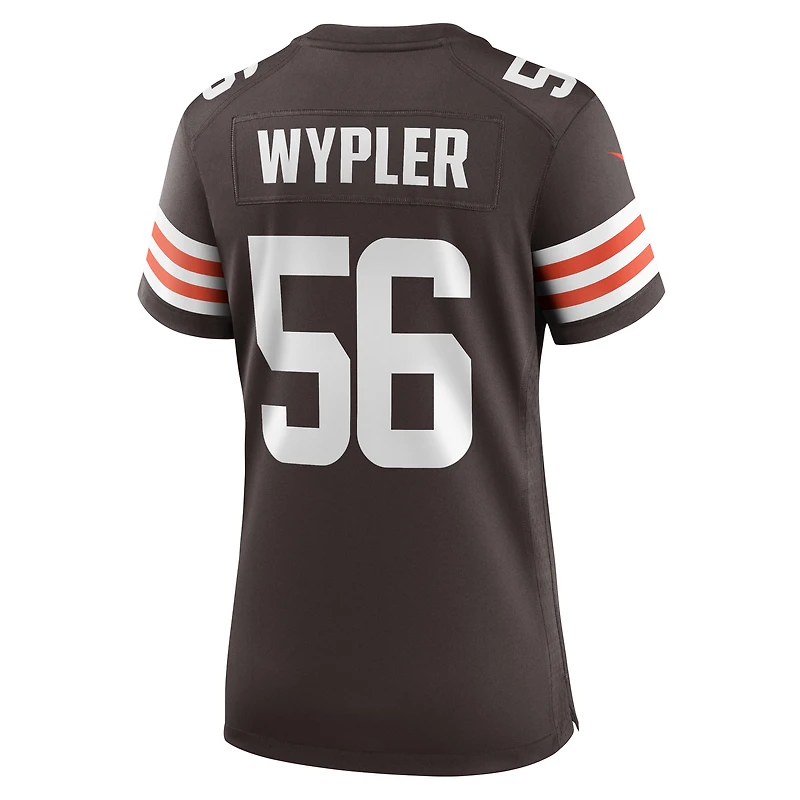 Maillot Nike Luke Wypler pour femme, marron, Cleveland Browns, Team Game
