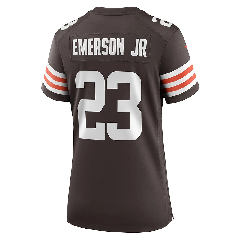 Maillot de joueur match Nike Martin Emerson Jr. marron des Cleveland Browns pour femme