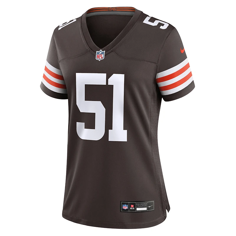 Maillot Nike Mike Hall Jr. Brown pour femme, équipe des Cleveland Browns