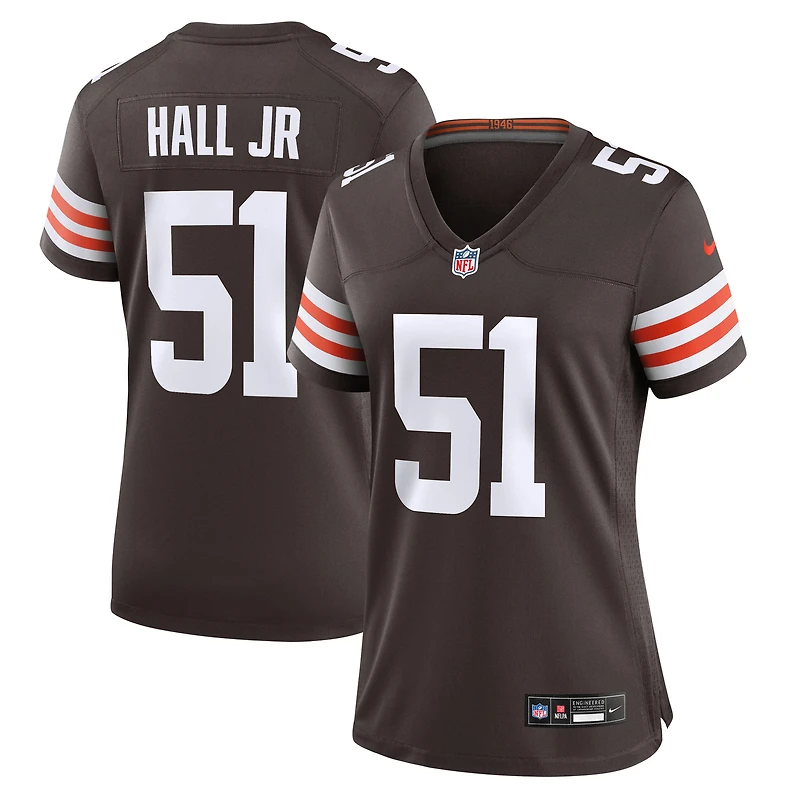 Maillot Nike Mike Hall Jr. Brown pour femme, équipe des Cleveland Browns
