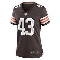 Maillot de match l'équipe Nike Mohamoud Diabate marron pour femme des Cleveland Browns