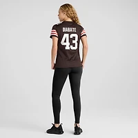 Maillot de match l'équipe Nike Mohamoud Diabate marron pour femme des Cleveland Browns