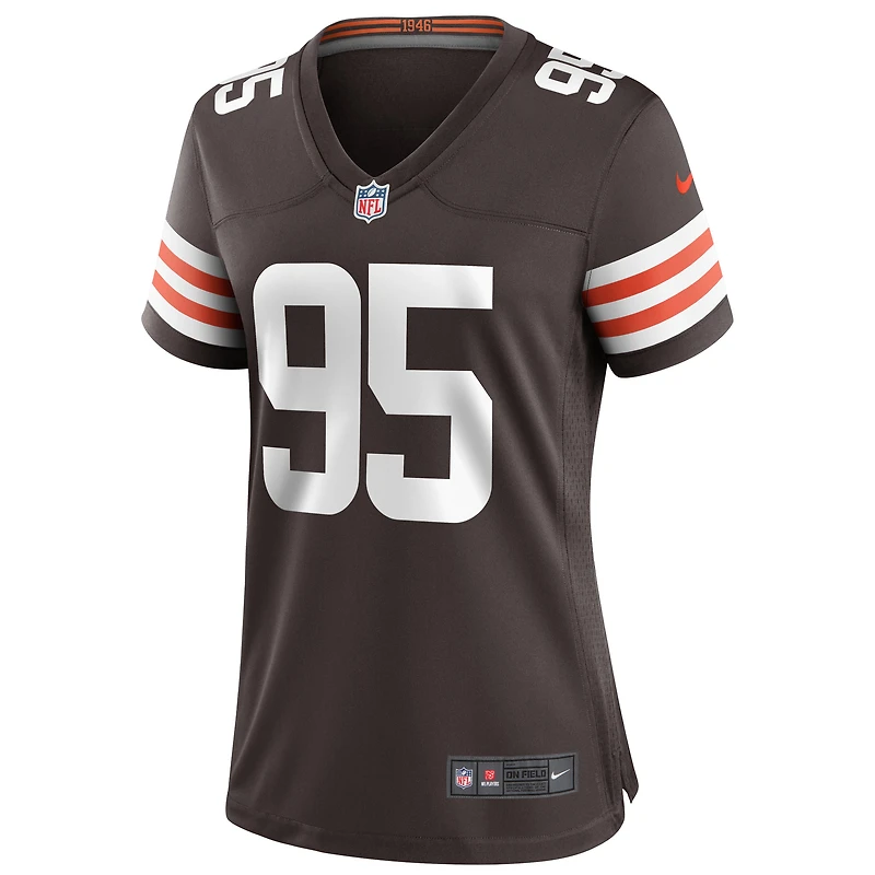 Maillot de match joueur Nike Myles Garrett marron Cleveland Browns pour femme