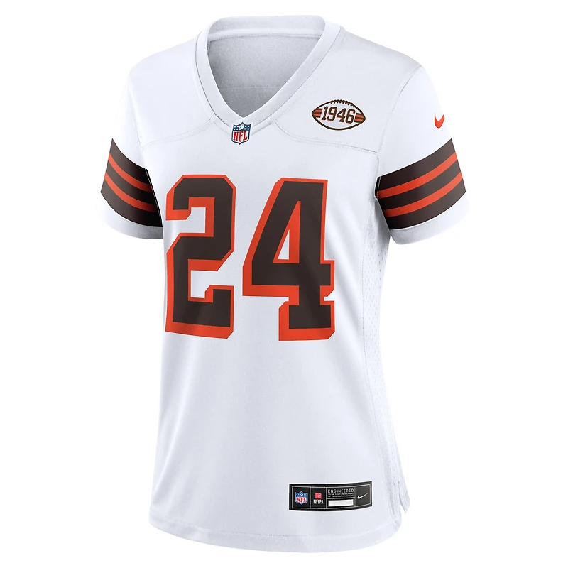Maillot Nike Nick Chubb pour femme, blanc, Cleveland Browns, jeu alternatif
