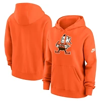 Women's Nike Orange Cleveland Browns Club Fleece Hoodie