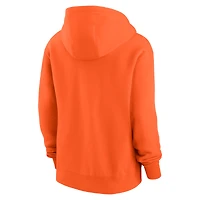 Sweat à capuche en polaire Nike Orange Cleveland Browns Club pour femme