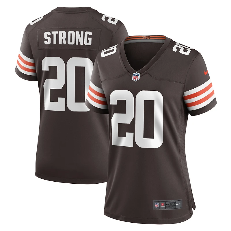 Women's Nike Pierre Strong Jr. Brown Cleveland Browns Team Game Jersey