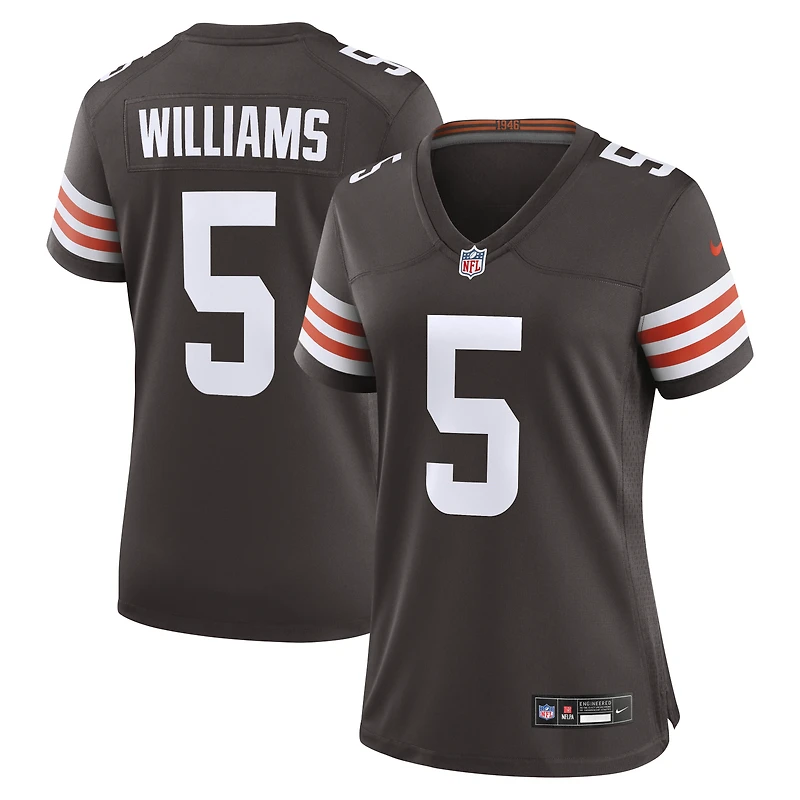 Maillot de match Nike Quincy Williams marron des Cleveland Browns pour femmes
