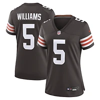 Maillot de match Nike Quincy Williams marron des Cleveland Browns pour femmes