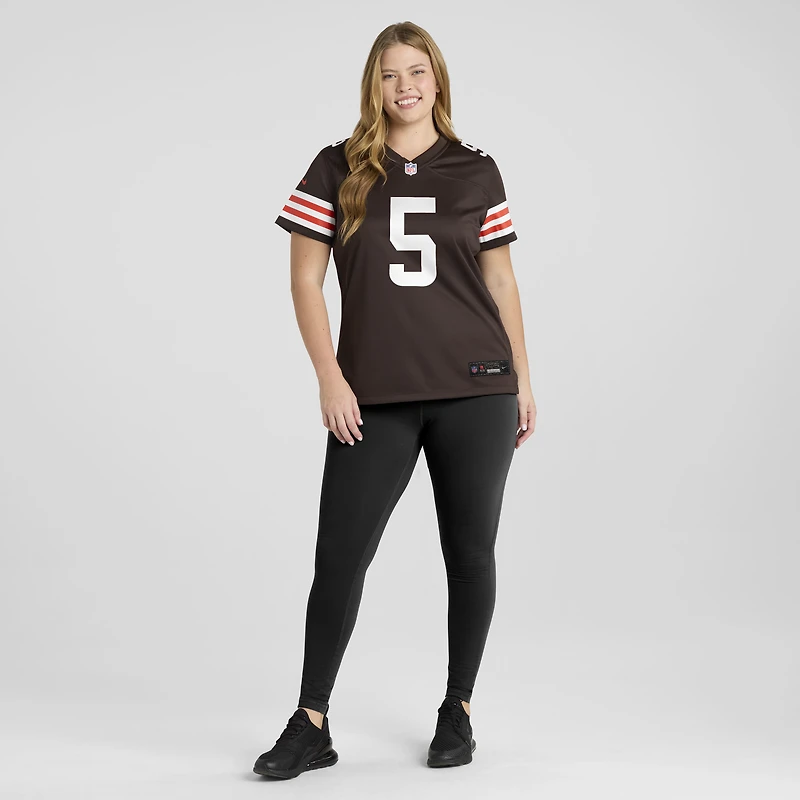 Maillot de match Nike Quincy Williams marron des Cleveland Browns pour femmes