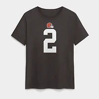 T-shirt Nike Shedeur Sanders Brown pour femme, avec nom et numéro des Cleveland Browns