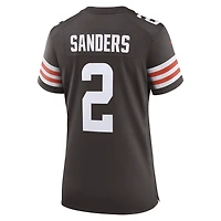Women's Nike Shedeur Sanders White Cleveland Browns Game Jersey