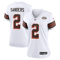 Maillot alternatif Nike Shedeur Sanders blanc pour femme, Cleveland Browns
