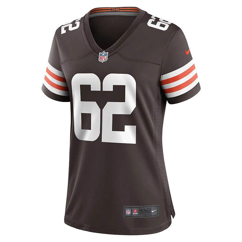 Maillot de match l'équipe Nike Siaki Ika marron des Cleveland Browns pour femme