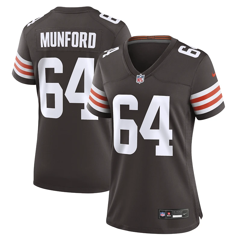 Women's Nike Thayer Munford  Brown Cleveland Browns Team Game Jersey