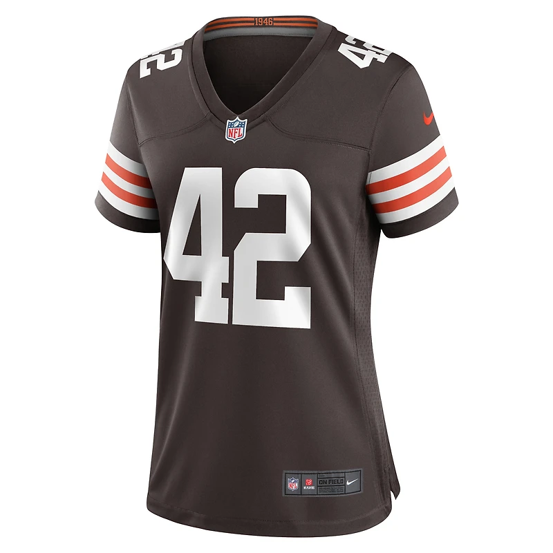 Maillot Nike Tony Fields II pour femme, marron, Cleveland Browns, Team Game