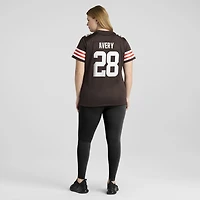 Maillot Nike Tre Avery Brown pour femme, équipe des Cleveland Browns