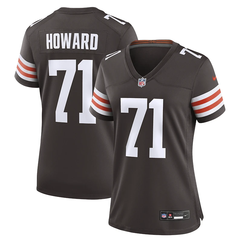 Maillot de match Nike Tytus Howard Brown des Cleveland Browns pour femmes
