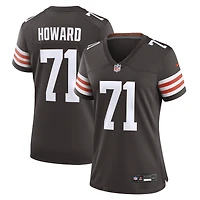 Maillot de match Nike Tytus Howard Brown des Cleveland Browns pour femmes