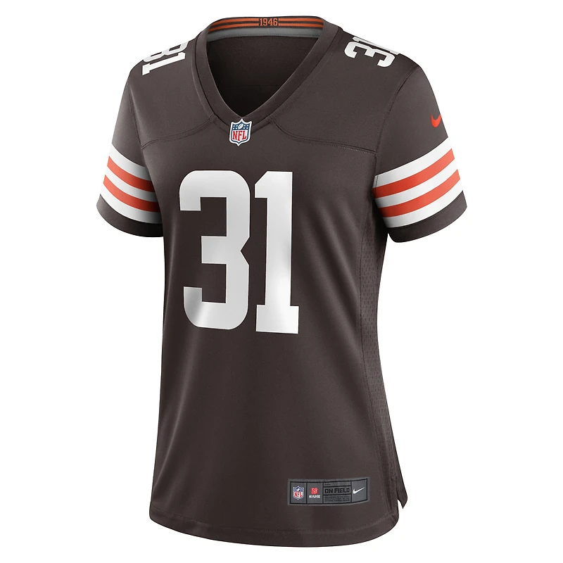 Maillot Nike Vincent Gris Marron pour Femme Cleveland Browns Team Game