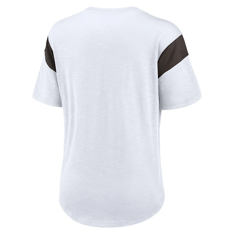 Women's Nike White Cleveland Browns Fashion T-Shirt