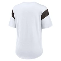 Women's Nike White Cleveland Browns Fashion T-Shirt