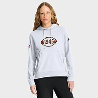Sweat à capuche Nike blanc Cleveland Browns Throwback Sideline Standard Issue Dri-FIT pour femme