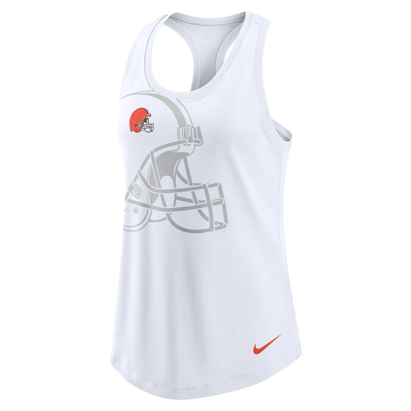 Débardeur Nike Cleveland Browns Tri-Blend Racerback pour Femme - Blanc