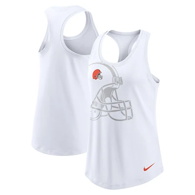 Débardeur Nike Cleveland Browns Tri-Blend Racerback pour Femme - Blanc
