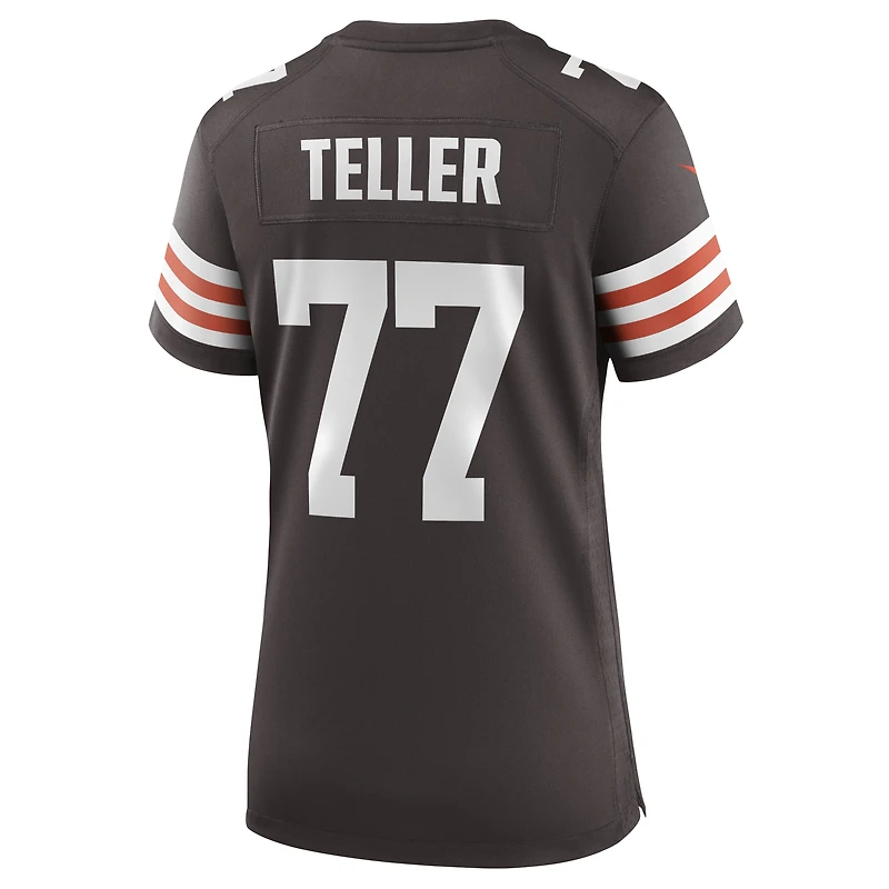 Maillot de match Nike Wyatt Teller marron des Cleveland Browns pour femme