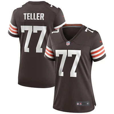 Maillot de match Nike Wyatt Teller marron des Cleveland Browns pour femme