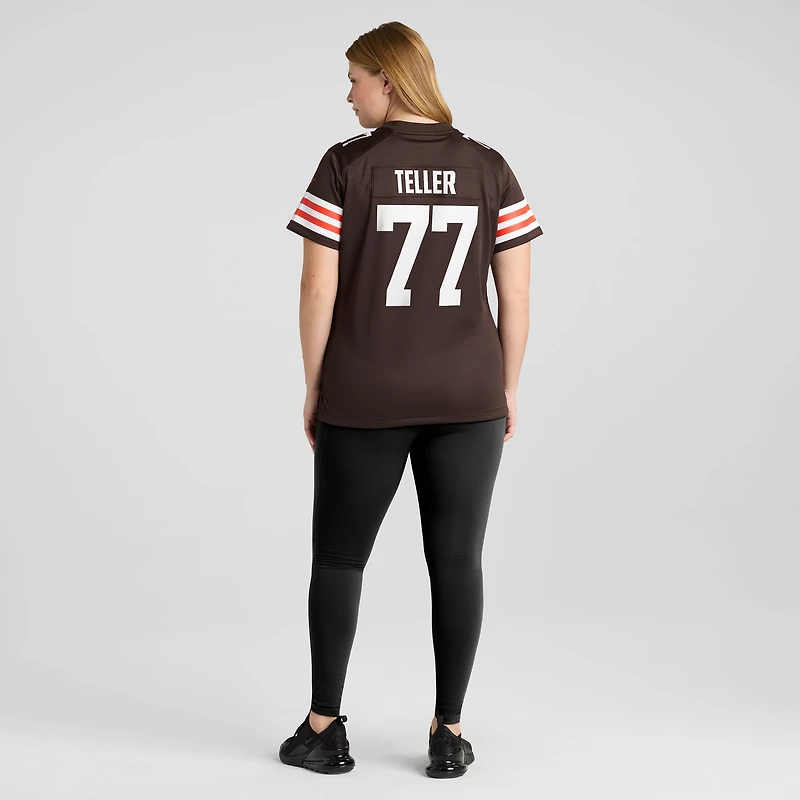 Maillot de match Nike Wyatt Teller marron des Cleveland Browns pour femme