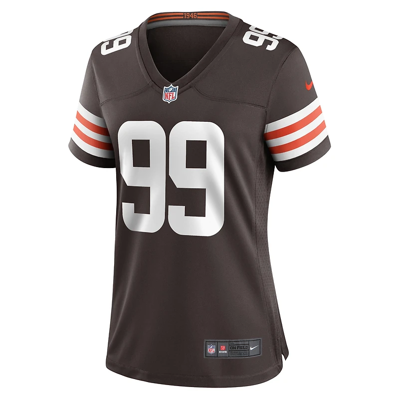 Women's Nike Za'Darius Smith Brown Cleveland Browns Team Game Jersey