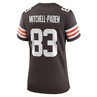 Maillot Nike Zaire Mitchell-Paden marron pour femme des Cleveland Browns Team Game