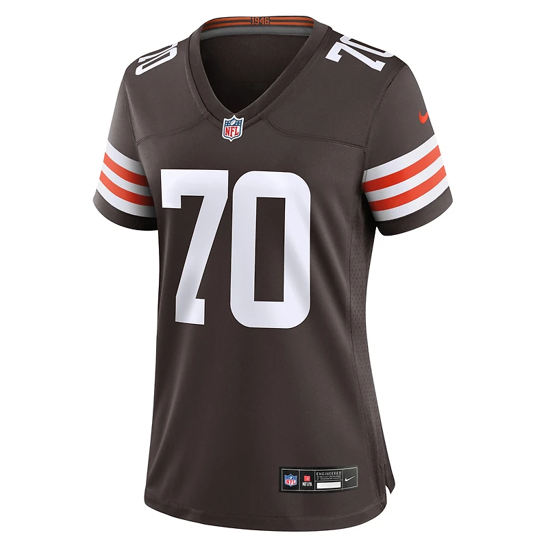 Maillot de match Nike Zak Zinter Brown pour femme des Cleveland Browns