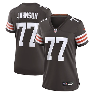Maillot de match Nike Zion Johnson Brown des Cleveland Browns pour femmes