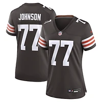 Maillot de match Nike Zion Johnson Brown des Cleveland Browns pour femmes