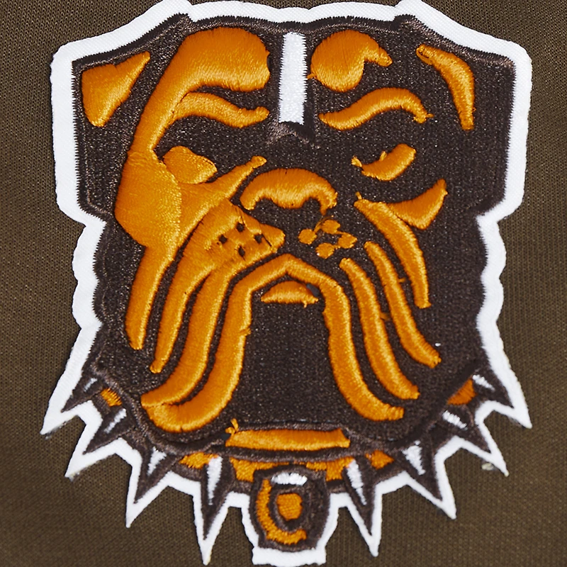 Women's Pro Standard Brown Cleveland Browns Split Logo Full-Zip Hoodie