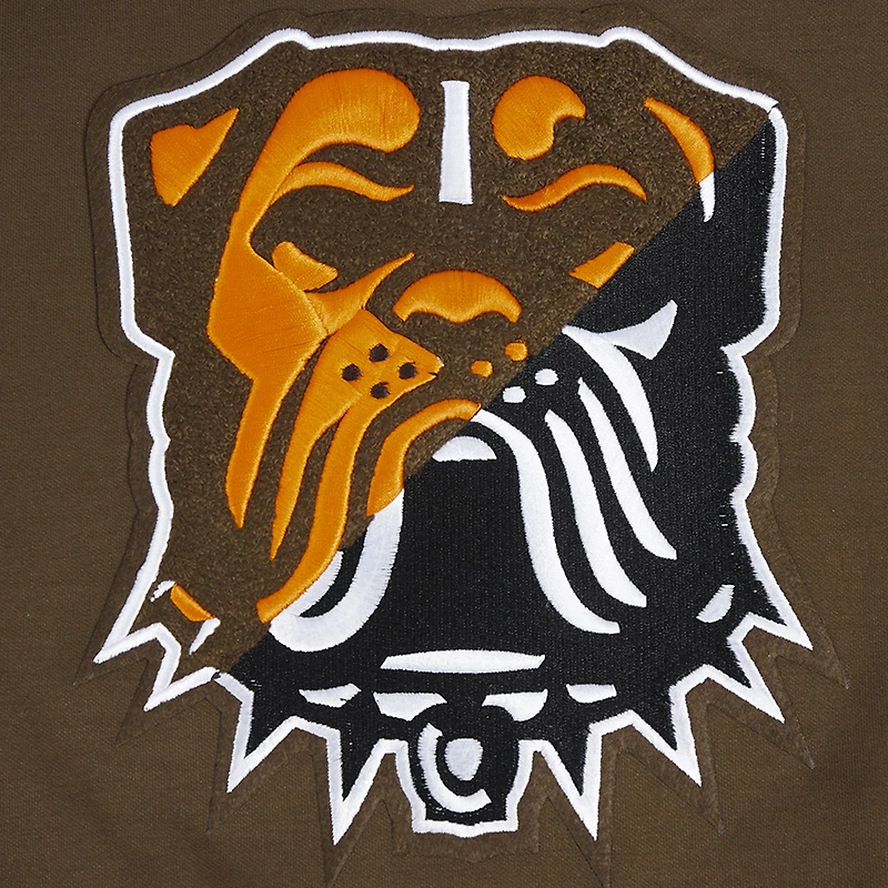 Women's Pro Standard Brown Cleveland Browns Split Logo Full-Zip Hoodie