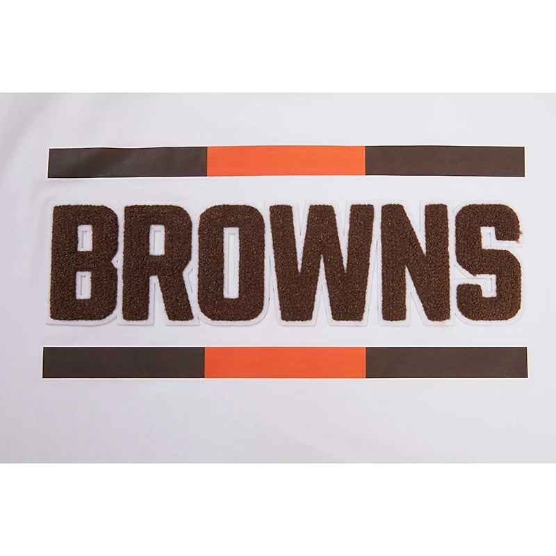 T-shirt court Pro Standard pour femmes, Cleveland Browns New Helmet Capsule, blanc