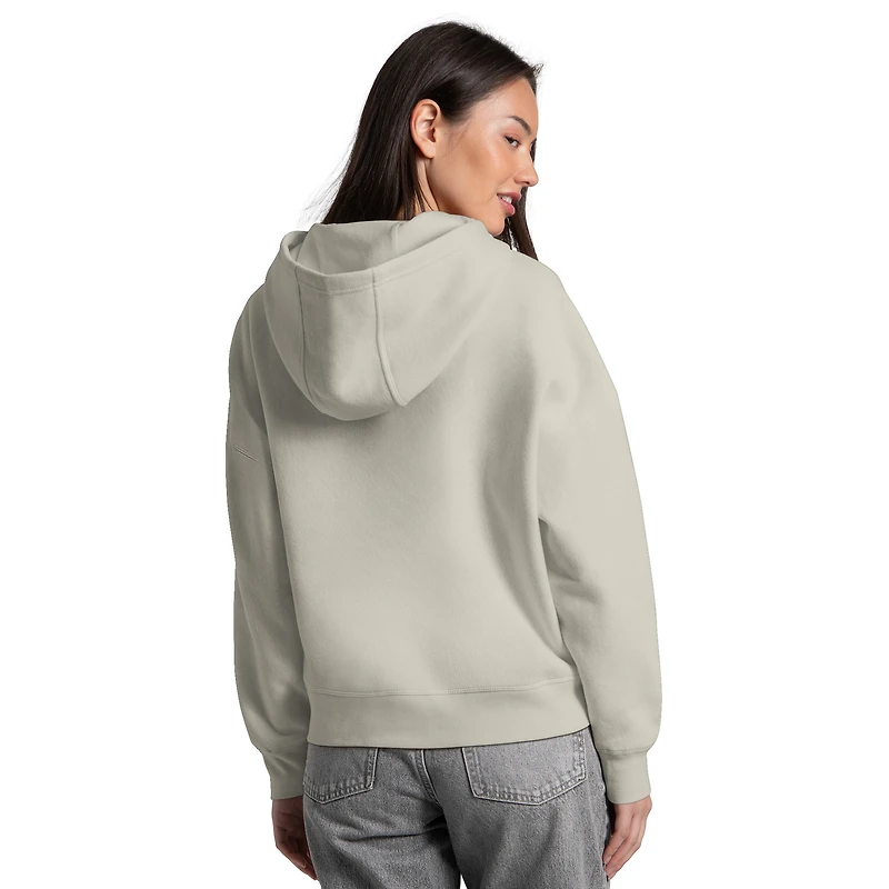 Women's Starter Khaki Cleveland Browns Rhinestone Relaxed Hoodie
