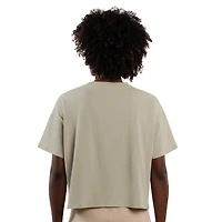 T-shirt court à strass Starter kaki pour femme, Cleveland Browns