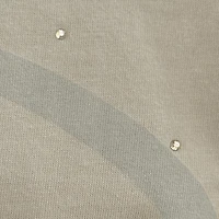 Women's Starter Khaki Cleveland Browns Rhinestone Sprinkle Boxy Cropped T-Shirt