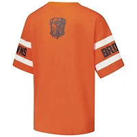 T-shirt orange à épaules tombantes pour femme The Wild Collective des Cleveland Browns